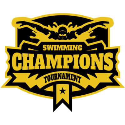 Champions Swimming Tournament logo template Miniatura